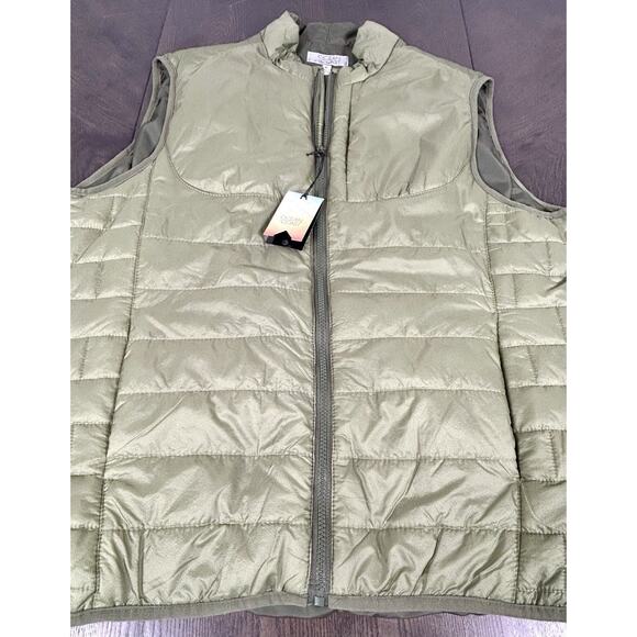 New Ocean & Coast Olive Tree Puffer Vest XL Lightweight Nylon Zip Front NWT - Picture 2 of 10
